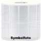 Polyester Sicherheitsetiketten, silber, 38x19mm